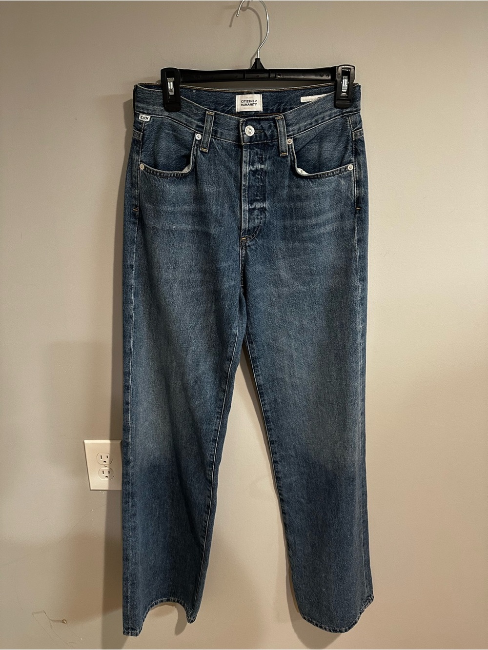 Citizens Of Humanity Annina High-Rise Jeans - Medium Blue Wash 25 Like New - Picture 2 of 9